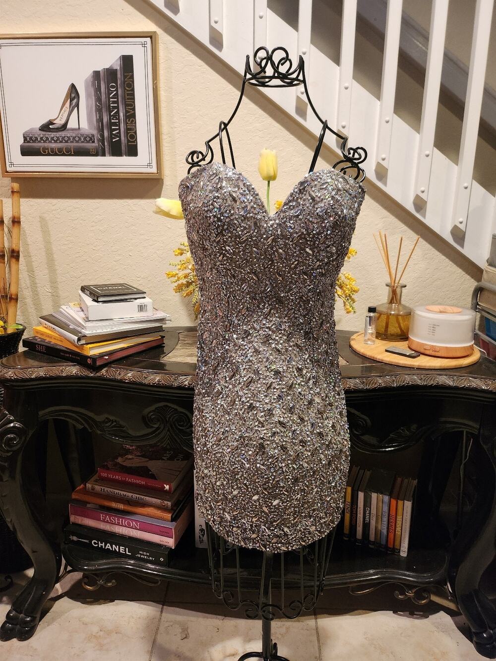 Camille la Vie beaded dress size 4 NEW